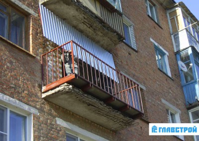 Монтаж козырька на балкон в Туле и Тульской области